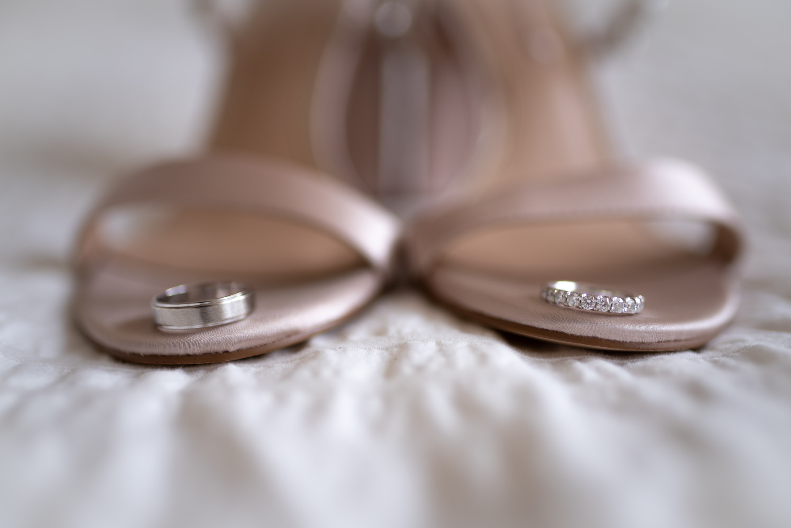 wedding heels and rings detail shots by Durham Region Wedding Photographer Brian Ly Photography