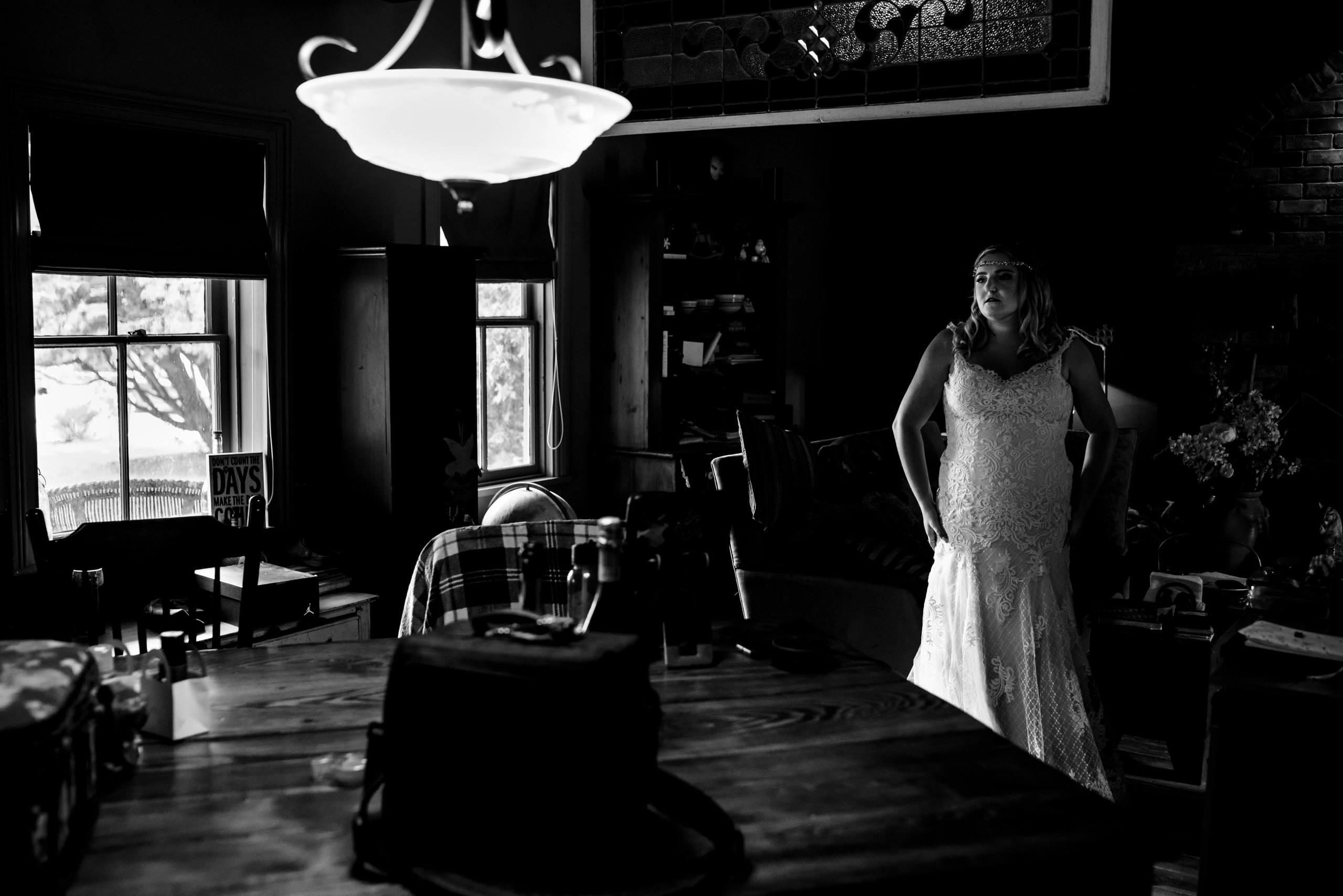 getting ready at rustic farm wedding by Durham Region Wedding Photographer Brian Ly Photography