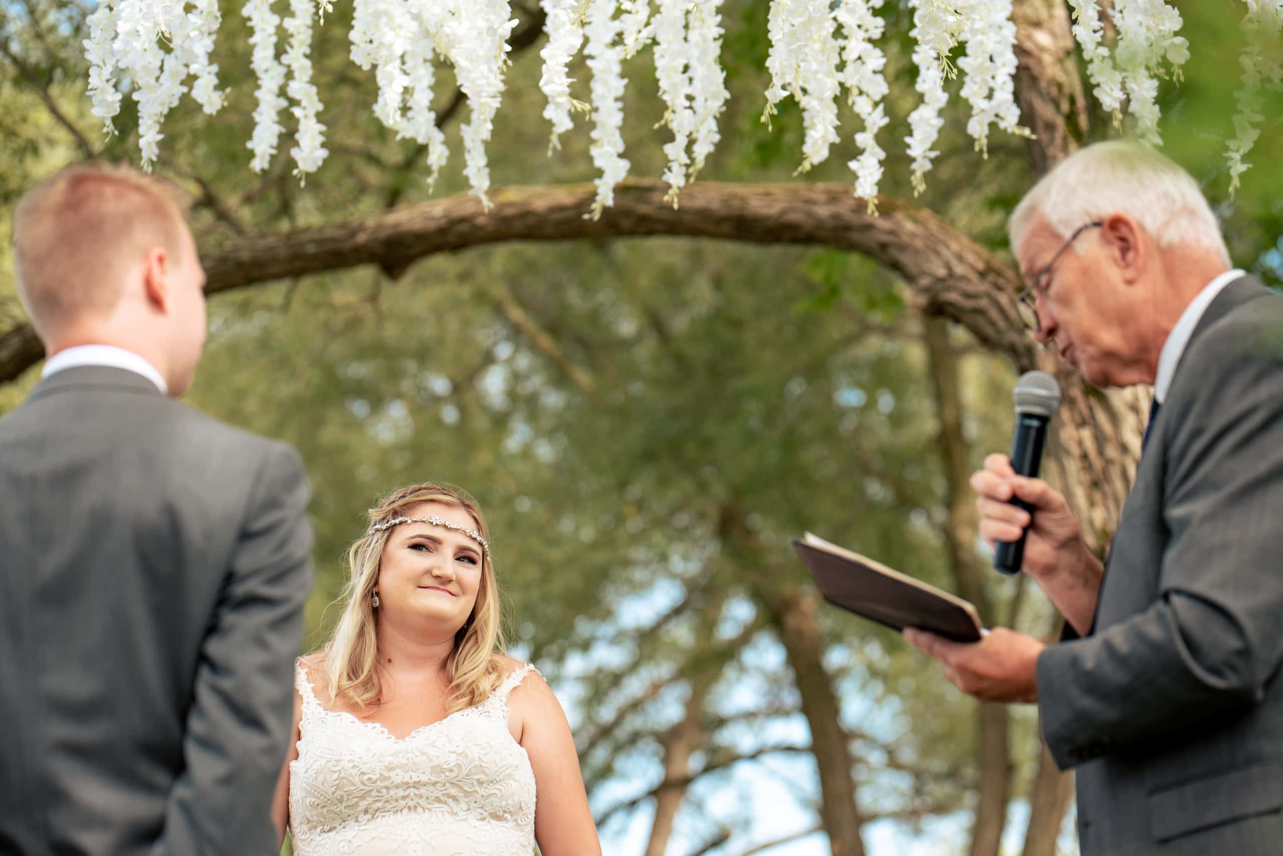 wedding ceremony at rustic farm wedding by Durham Region Wedding Photographer Brian Ly Photography